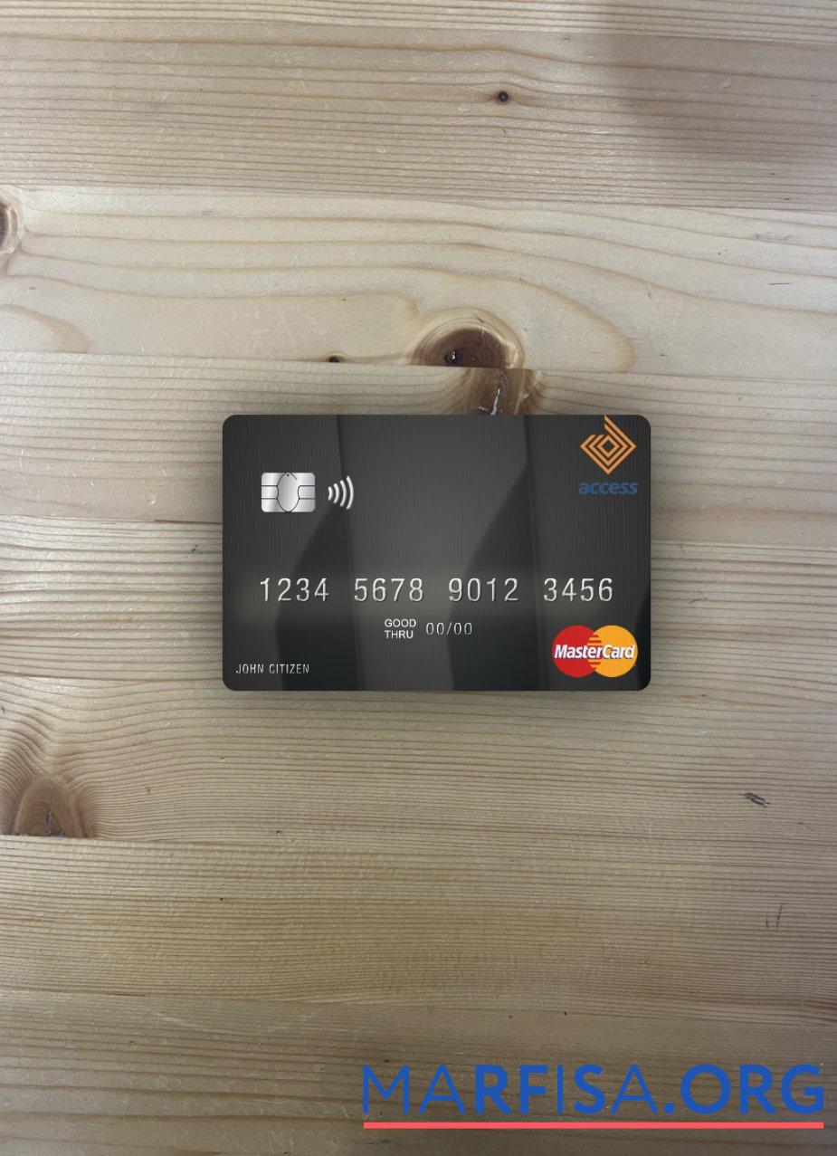 Printable Nigeria Access Bank Plc mastercard photolook front sample
